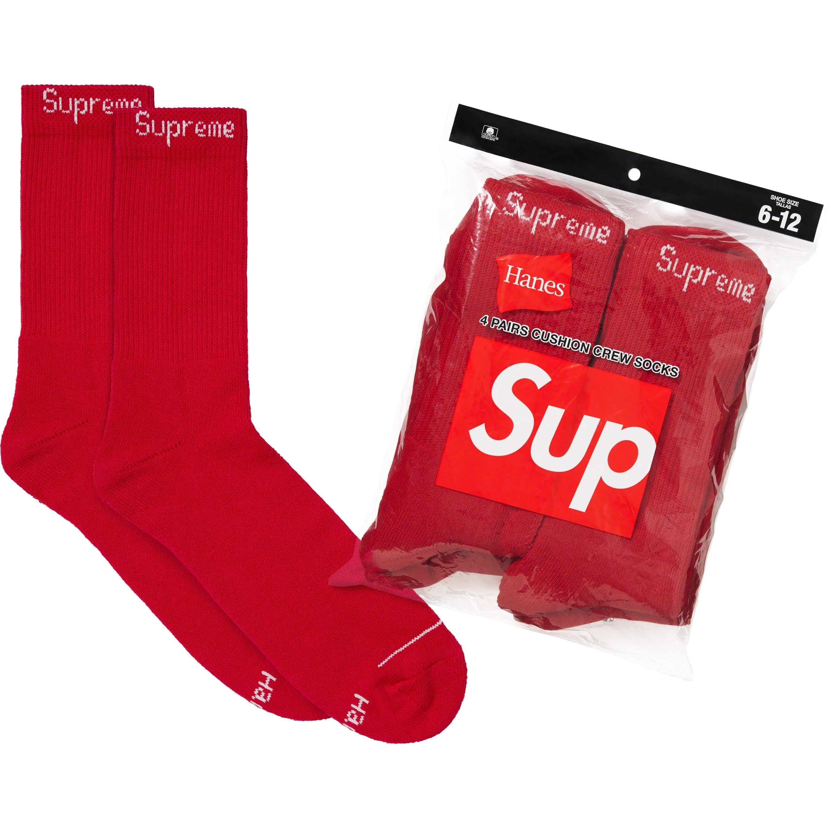 Supreme®/Hanes® Crew Socks (4 Pack) view 5